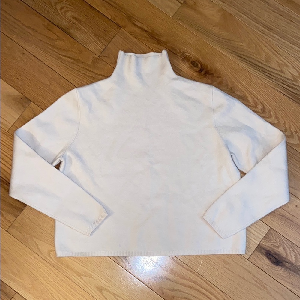 & Other Stories Cream High Neck Viscose Blend Cropped Sweater size XS, preloved